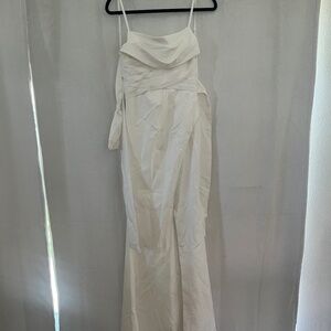 Hebeos Crepe Ruched Spaghetti Strap Dress